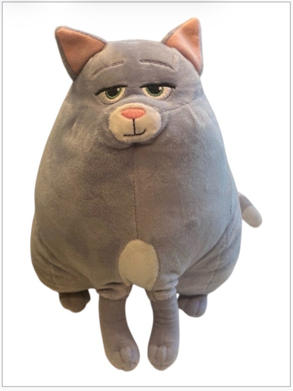 TY Plush Cat Chloe SECRET LIFE OF PETS Purple Embroidered Face Pink Ears 9.5"